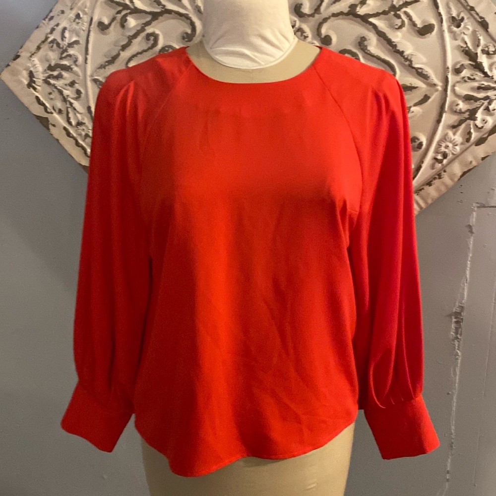 Nine West size S deep orange blouse. Gorgeous